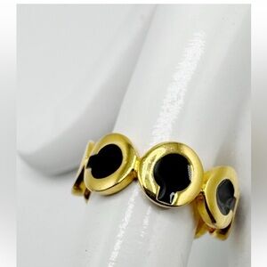 Elegant Coach Gold and Black Women's Ring